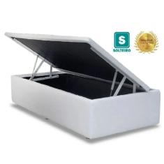 Cama Box bau solteiro branco