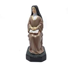 Imagem Santa Teresa do Menino Jesus Sentada Gesso 20 cm