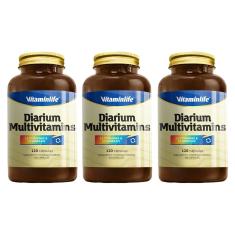 Kit com 3 Diarium - Multivitamínico 120 Cápsulas - VitaminLife