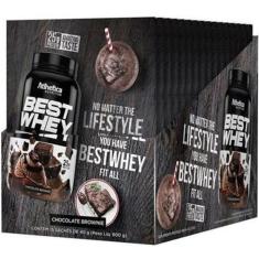 Best Whey Atlhetica Display Com 15 Sachês Chocolate Brownie