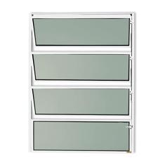 Janela de Alumínio Basculante 80x100cm Vidro Mini Boreal Master Brimak Branco