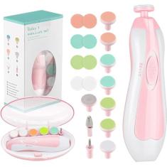 Aparador De Unha Elétrico Infantil 6 em 1 + Luz LED (ROSA)