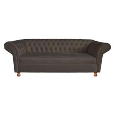 Sofá Chesterfield Conde 2,30M - Suede Chocolate/Recepção, moveis, sala, decoração