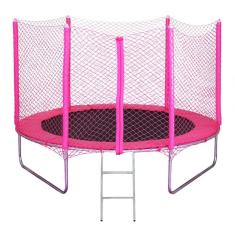 Cama Elastica 2,44 Rosa Fechamento Com Ziper - Suporta 162Kg