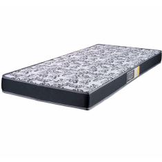 Colchão Solteiro Ortho Classic D33 100% espuma 88 cm largura e 14 cm de altura preto 