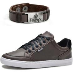 Tênis Cano Baixo Form's + Pulseira Masculino-Masculino