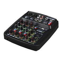 Custom Sound CMX4CC - Mesa de Som 4 Canais com Interface USB, Bluetooth e Efeitos - Preta