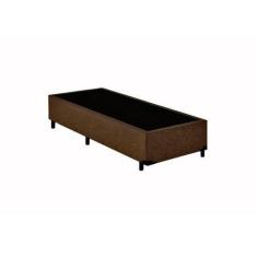 Cama Box Solteiro Recanto do Sono Suede Marrom 40x88x188