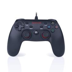 Controle com Fio para Computador e 16 Botões de Comando de Entrada de Dados Saturn G807, Redragon, Joysticks e Controles para Computador, Preto