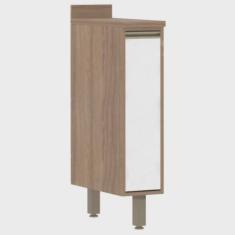 Balcão Cozinha 20 cm 1 Porta Branco Laca Mel Luciane Móveis