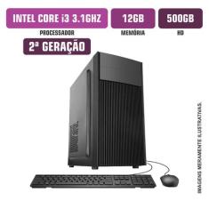 Computador Flex Computer Intel Core I3-2100 12Gb Hd 500Gb Com Kit