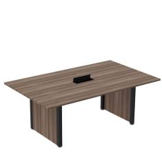 Mesa de Reunião 2000x1200 Mrcpb2012pp Walnut/Preto