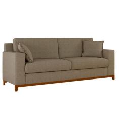 Sofá 3 Lugares Com 2 Almofadas Inclusas Multimóveis Cr45240 Bege Bege