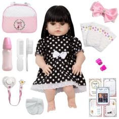 Boneca Reborn Princesa Laura Baby Morena Com Lindos Itens - Cegonha Re