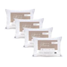 Travesseiro Toque de Pluma Suporte Firme Percal 180 Fios 70cm x 50cm -