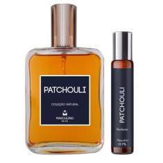 Kit Perfume Patchouli 100ml Masculino + Spray Portátil 10ml - Essência