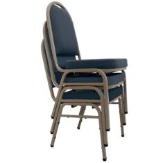 03 Cadeiras para Hotel e Auditório Linha Hotel Cinza