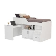 Cama Solteiro Bianca Ii Multifuncional Branco - Cimol