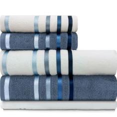 Jogo de toalhas Banhão Gigante Karsten Lumina 5 Peças Fio Penteado