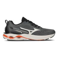 Tênis Mizuno Wave Dynasty 6 - Masculino - 38 - Cinza-Laranja-Masculino