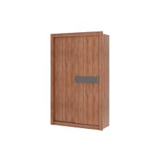 Guarda Roupa Solteiro Vivacce 835 Flex 2 Portas de Correr 2 Gavetas MDP Freijó c- Cinza Carraro