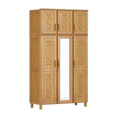 Guarda Roupa Solteiro Grécia 6 Portas 3 Gavetas Madeira Maciça Mel Cavazotto Móveis