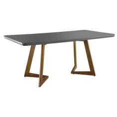 Mesa Munique 180cm Madeira e Vidro Mobillare