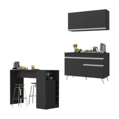Cozinha Compacta com Bancada Americana 1 Porta Veneza Multimóveis MP22