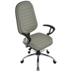 Cadeira Presidente com Base Cromada Linha Blenda - Design Office
