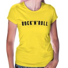 Baby Look Rock 'n' Roll - Foca na Moda, Amarelo, GG