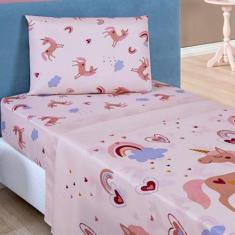 Jogo De Cama Lençol Carrosel Solteiro 03 Peças Infantil Estampado Dive