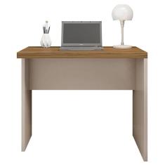 Mesa De Computador Escritório Studio Marrom Bege - Caemmun
