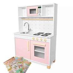 Cozinha Infantil com Pia Fogão e Microondas - Eita Casa Perfeita, Rosa
