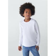 Camiseta  Infantil  Manga Longa Tam 1 A 16 - Hering Kids, 004, Branco