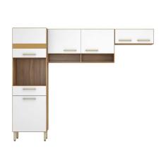 Cozinha Compacta 06 Portas 01 Gaveta S/Balcão Dama Amendola Branco Demóbile 