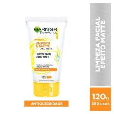 Sabonete Gel Espuma de Limpeza Facial com Vitamina C Antioleosidade  -  Garnier Skin Uniform & Matte  - 120 g