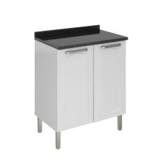 Balcão de Cozinha de Aço Itatiaia Tarsila com Tampo 2 portas 0,80m Bra