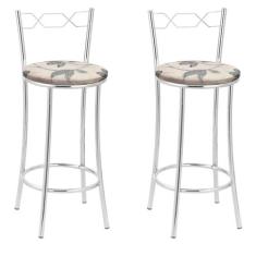 Kit 2 Banquetas Cromadas Bc51-b E516 - TRE PARONI