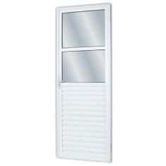 Porta de Alumínio 210x70cm com 2 Vidros Mini Boreal Linha Solida Mgm