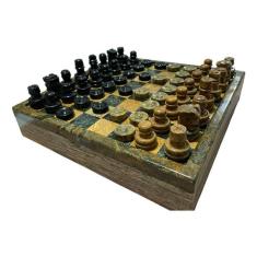 Tabuleiro 2 Em 1 Xadrez Damas Com Porta Peças 26 Cm