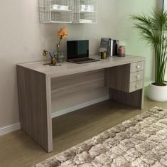 Mesa para Escritório 155cm com 3 Gavetas Reversível ME4113 - Tecno Mob