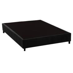 Cama Box Base Universal crc Camurça Black Casal 138x188