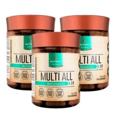 Kit 3 Suplemento Multivitamínico Multi All Nutrify 60 Cáps