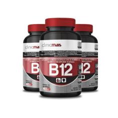 Kit 3 Vitamina B12 500Mg Clinicmais 30 Cápsulas