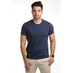Camiseta Masculina Algodão Básica Ixória Azul Marinho Marca