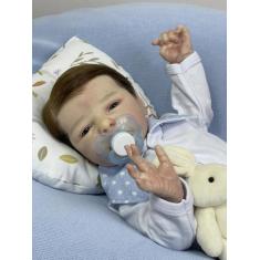 Bebe Reborn  Menino Aticus Corpo Silicone + Bolsa Maternidad - ANA DOL