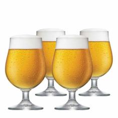 Jogo de Taças de Cristal Bock para Cerveja 380ml 4pcs Ruvolo