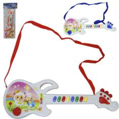Guitarra musical infantil show de musica a pilha na cartela - JR TOYS