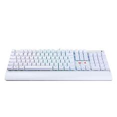 Teclado Mecânico Gamer Redragon Kala Lunar White RGB Switch Azul K557W-RGB, UNICO