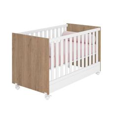 Berço Mini Cama 2 Em 1 (Americano) Quarto Infantil Bebê 4 Rodinhas/Rodízios Doce Sonho 1344